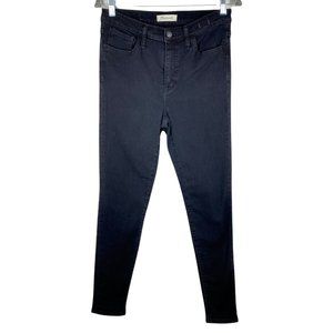 Madewell Womens Roadtripper Black Pockets Regular Fit Denim Skinny Jeans Size 29